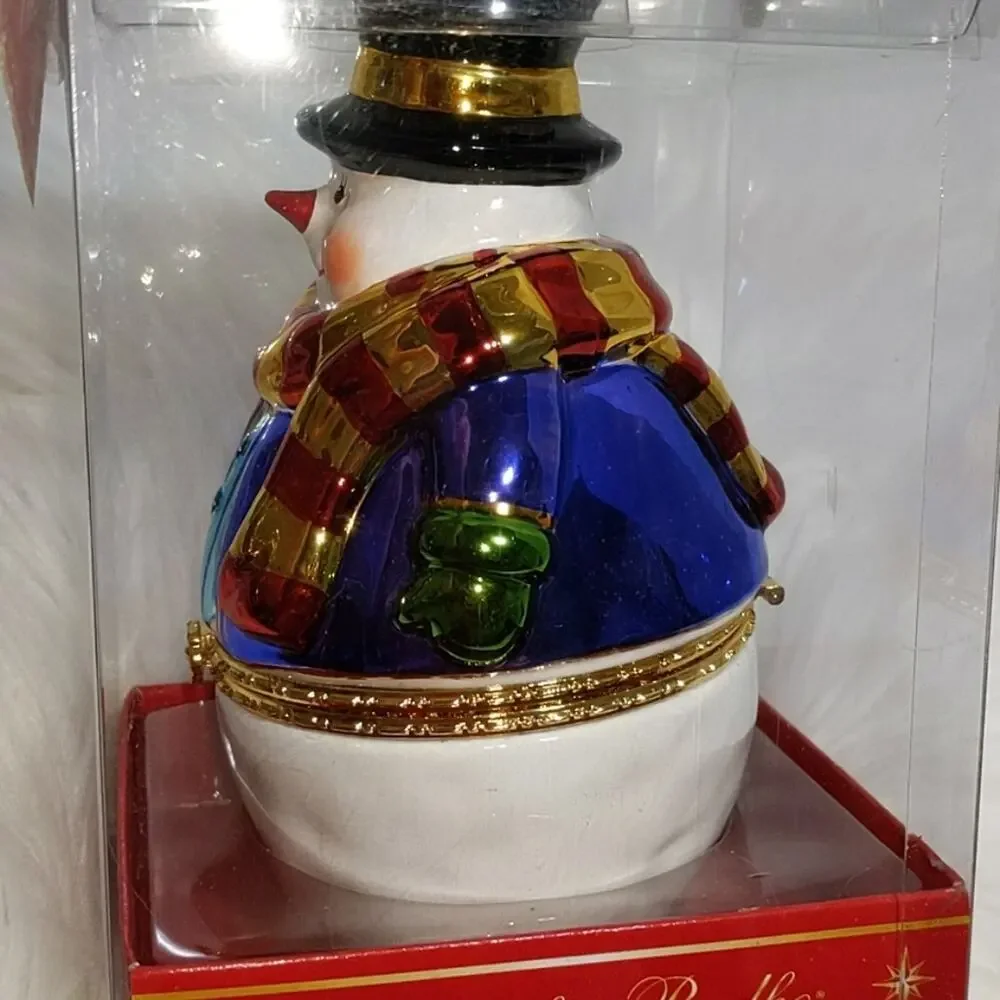 2004 Christopher Radko CHILLS WILLS Snowman Candy Dish